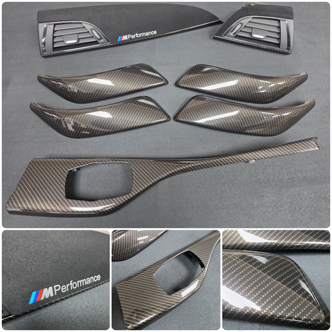 BMW F20 INTERIOR TRIM SET - PERFORMANCE STYLE / HIGH GLOSS CARBON / ALCANTARA (MTD-HG)