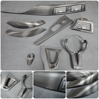 BMW F83 M4 CONVERTIBLE COMPLETE INTERIOR TRIM SET - DEEP TEXTURED GLOSSY CARBON / SHADOW ACCENT