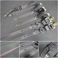BMW E36 M3 COMPETITION STYLE TRI-COLOUR FRONT & REAR SEAT BELT SET