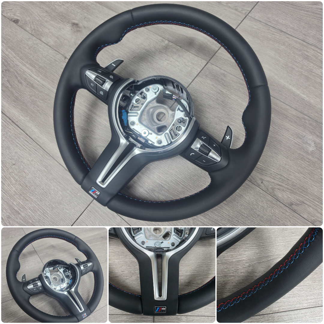 *SALE* BMW 5 6 SERIES F10 F11 M5 F06 F12 F13 M6  NAPPA LEATHER TRI-STITCH STEERING WHEEL
