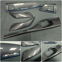 BMW F21 F22 INTERIOR TRIM SET - HIGH GLOSS CARBON / BLUE ACCENT TRIM