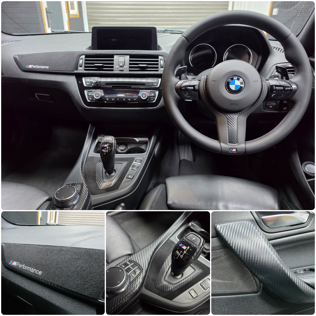 WRAPPING SERVICE - BMW F20 F21 F22 F23 LCI-2 PERFORMANCE STYLE INTERIOR TRIM SET - 3D CARBON