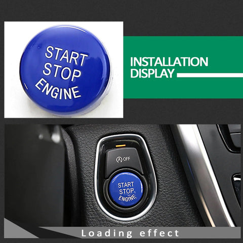 BMW F-SERIES BLUE ENGINE START BUTTON - 1/2/3/4/5/6 SERIES F2X F3X F8X M3 M4 M5 M6