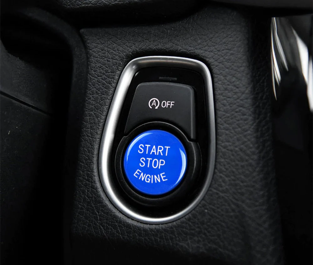 BMW F-SERIES BLUE ENGINE START BUTTON - 1/2/3/4/5/6 SERIES F2X F3X F8X M3 M4 M5 F30 F32 F80 F82