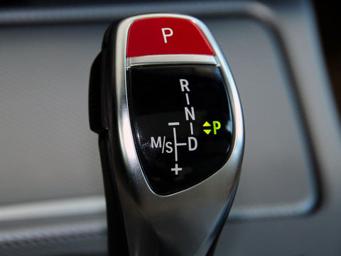 BMW F-SERIES RED P PARK GEAR SHIFTER INSERT BUTTON - 1/2/3/4/5 SERIES F1X F2X F3X