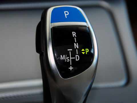 BMW F-SERIES BLUE P PARK GEAR SHIFTER INSERT BUTTON - 1/2/3/4/5 SERIES F1X F2X F3X