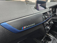 BMW F21 F22 LCI-2 INTERIOR TRIM SET - 3D CARBON / BLUE ACCENT