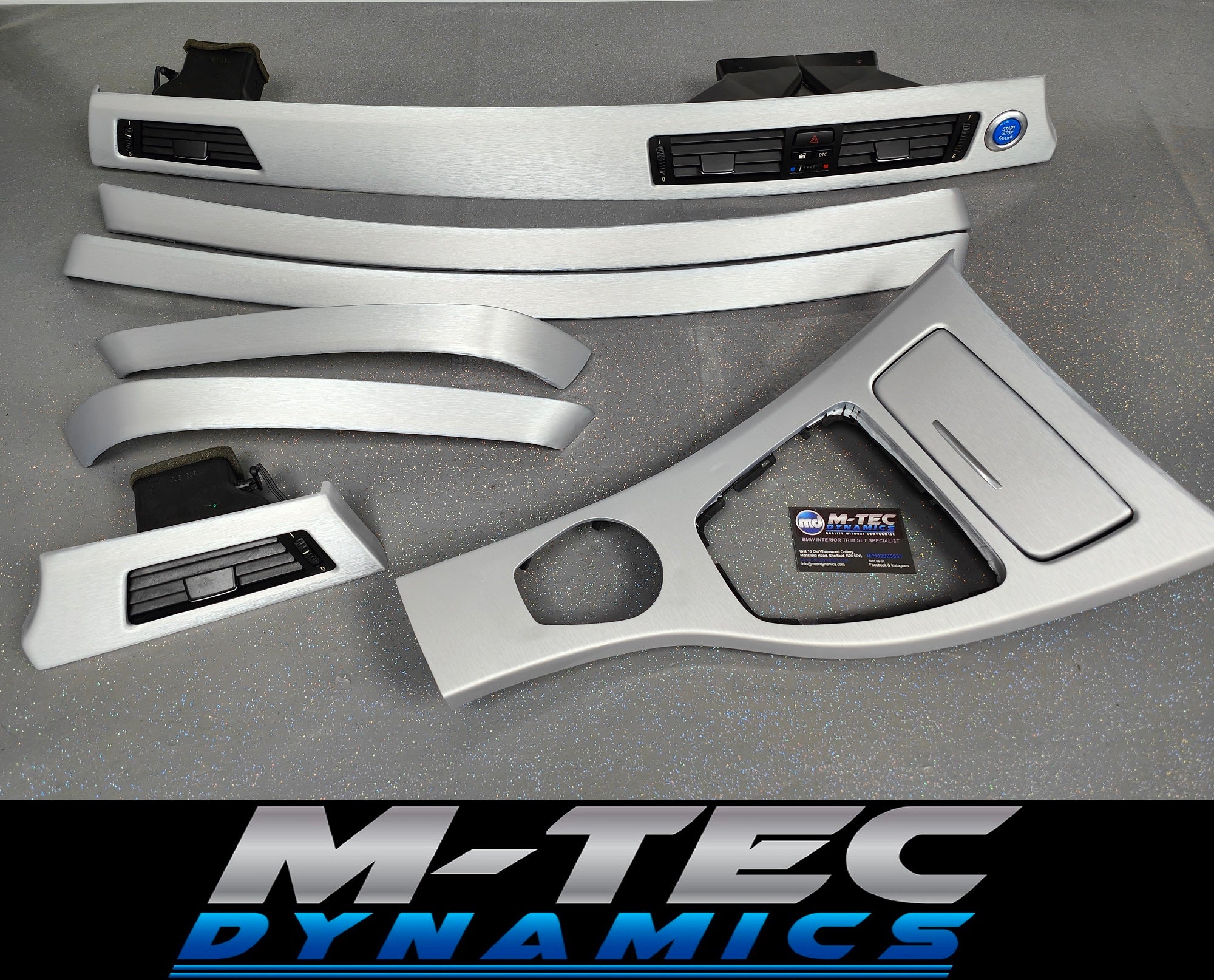 BMW E90 / E91 SILVER BRUSHED ALUMINIUM INTERIOR TRIM SET (CCC)