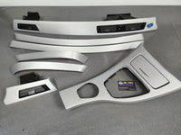 BMW E90 E91  INTERIOR TRIM SET - SILVER BRUSHED ALUMINIUM - CCC I-DRIVE