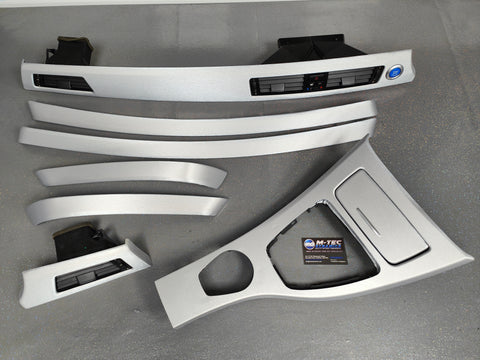 BMW E90 / E91 SILVER BRUSHED ALUMINIUM INTERIOR TRIM SET