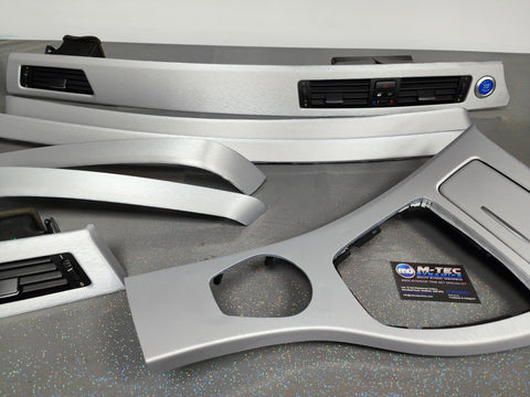 BMW E90 / E91 SILVER BRUSHED ALUMINIUM INTERIOR TRIM SET