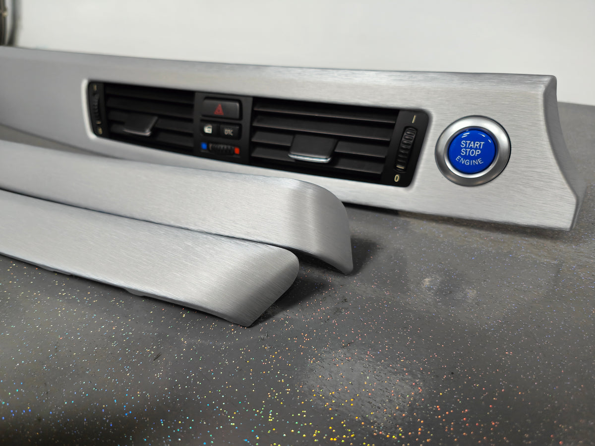 BMW E90 E91  INTERIOR TRIM SET - SILVER BRUSHED ALUMINIUM - CCC I-DRIVE