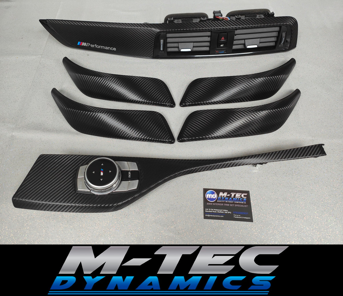 BMW F20 LCI-2 INTERIOR TRIM SET - TEXTURED CARBON / GLOSS BLACK ACCENT