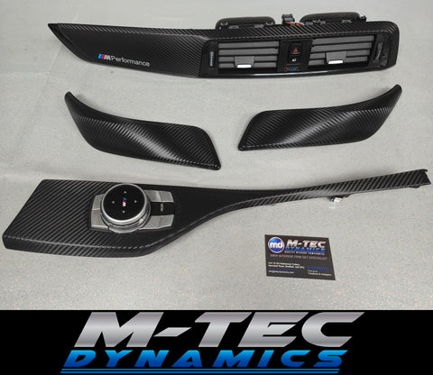 BMW F21 F22 LCI-2 INTERIOR TRIM SET - PREMIUM TEXTURED BLACK CARBON