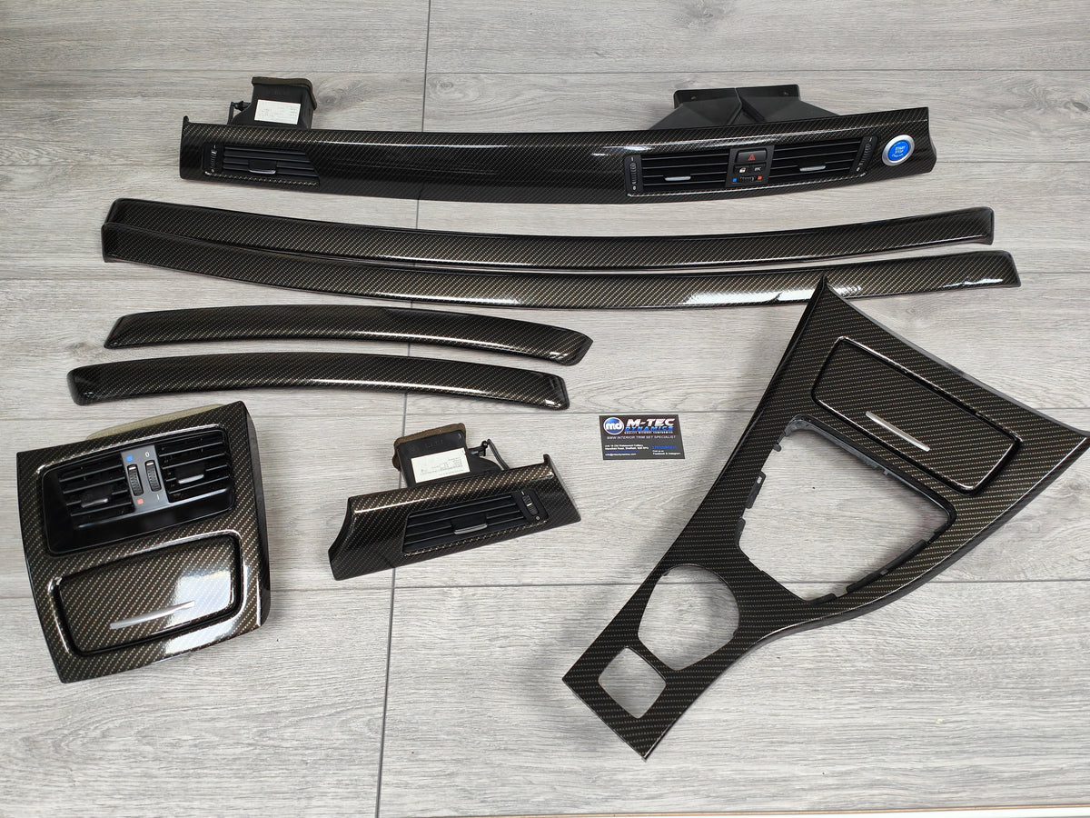 BMW E93 CONVERTIBLE INTERIOR TRIM SET - HIGH GLOSS CARBON