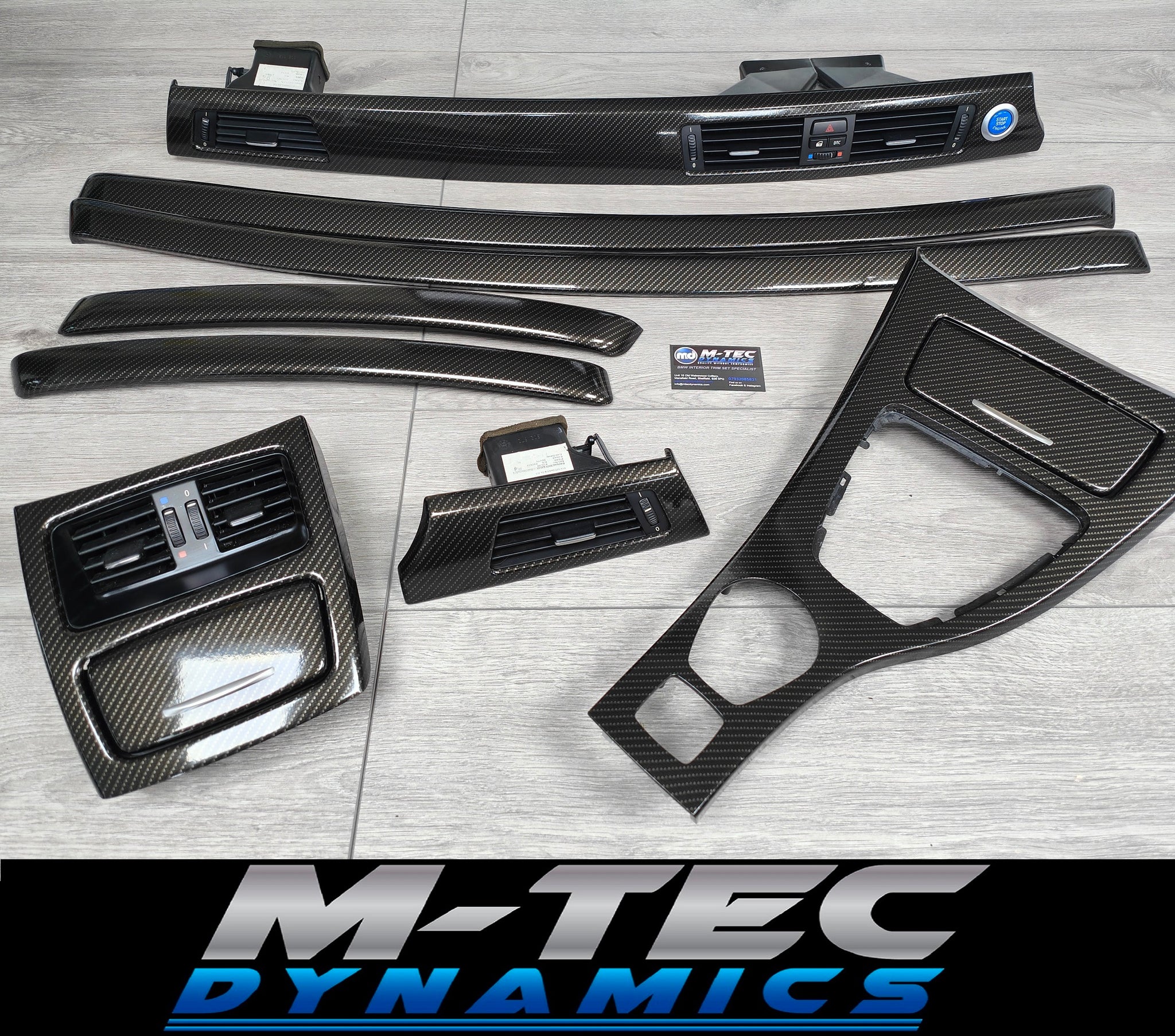 BMW E93 CONVERTIBLE INTERIOR TRIM SET - HIGH GLOSS CARBON (MTD-HG)