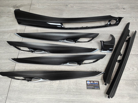 BMW X5 F15 INTERIOR TRIM SET - DEEP TEXTURED GLOSSY BLACK CARBON (MTD-TEX)