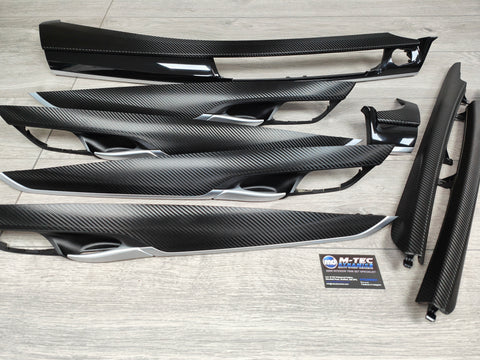 BMW X5 F15 INTERIOR TRIM SET - DEEP TEXTURED GLOSSY BLACK CARBON (MTD-TEX)