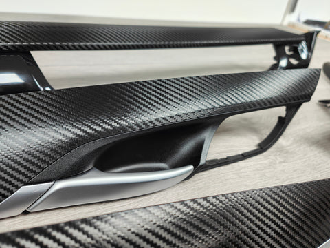 BMW X5 F15 INTERIOR TRIM SET - DEEP TEXTURED GLOSSY BLACK CARBON (MTD-TEX)