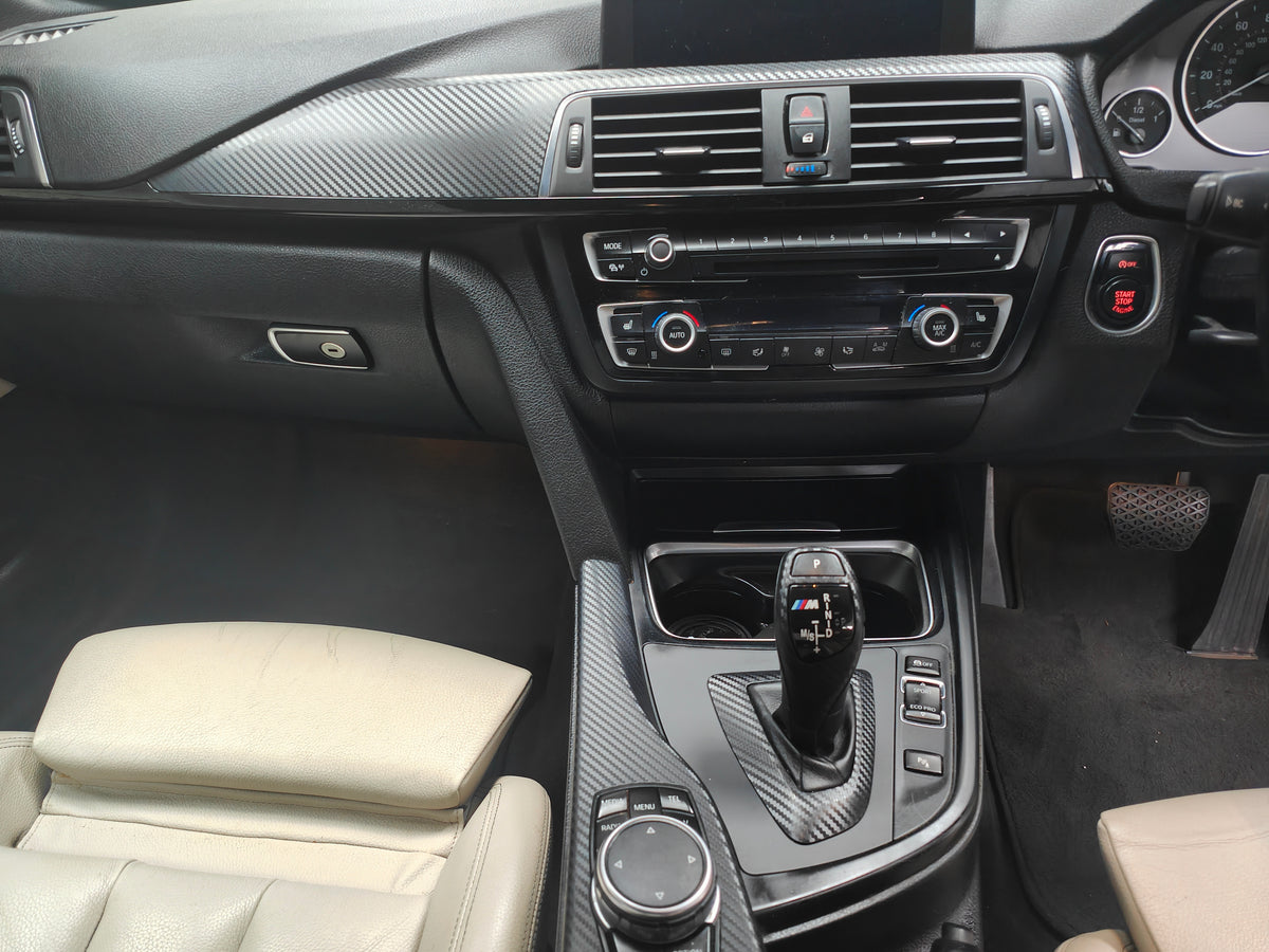 WRAPPING SERVICE - BMW F3X INTERIOR TRIM SET - 3D CARBON / GLOSS BLACK ACCENT (F30 F31 F32 F33 F34 F36)