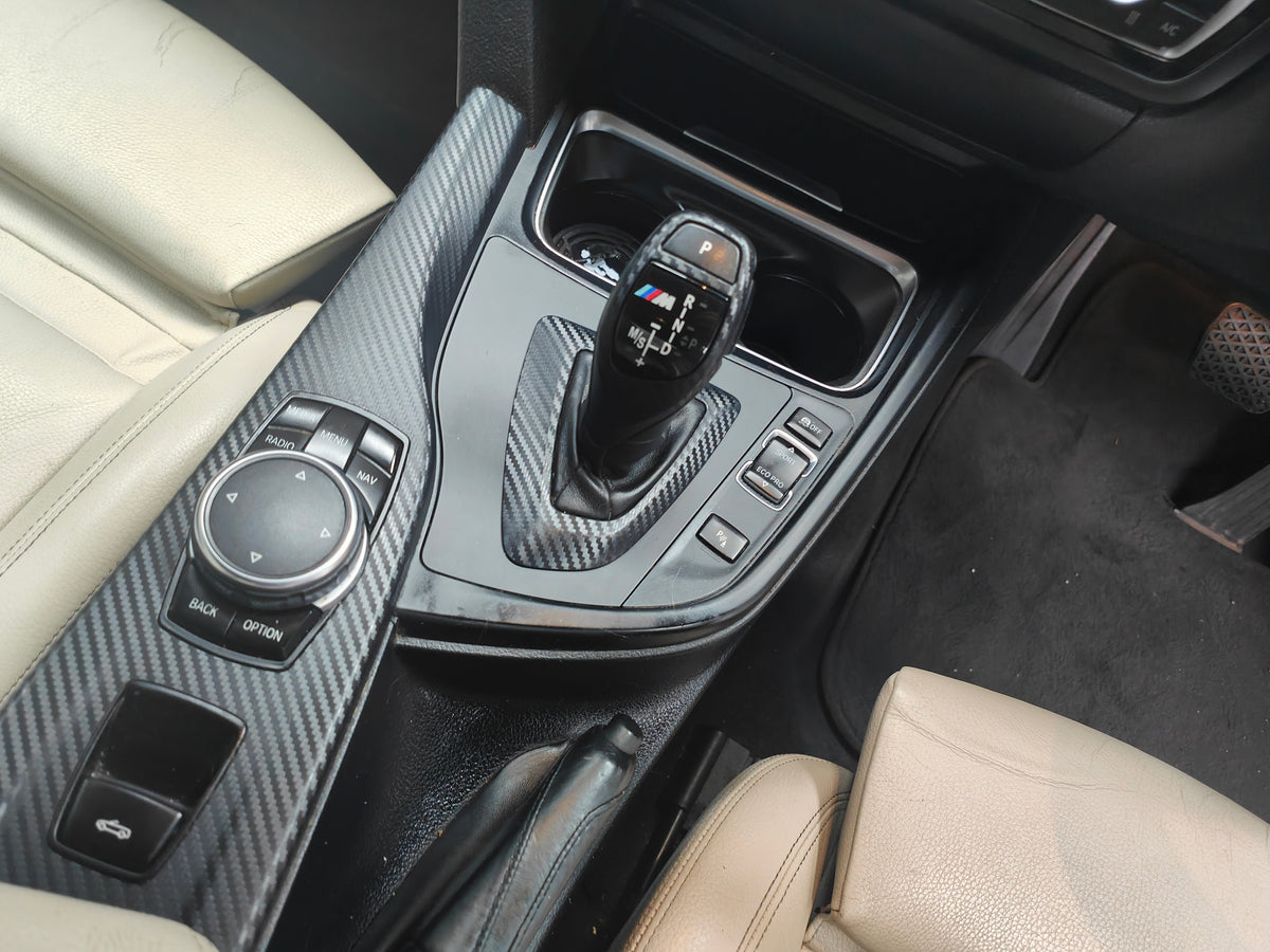 WRAPPING SERVICE - BMW F3X INTERIOR TRIM SET - 3D CARBON / GLOSS BLACK ACCENT (F30 F31 F32 F33 F34 F36)