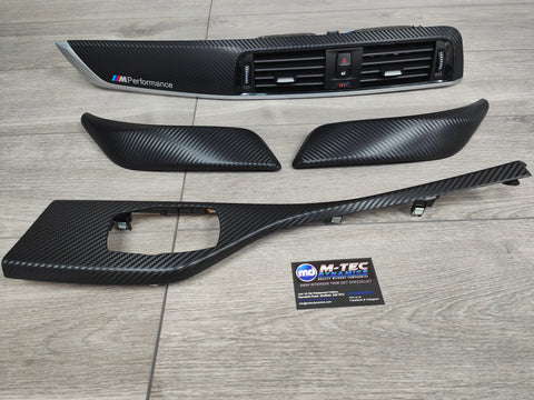BMW F21 / F22 LCI-2 INTERIOR TRIM SET - 3D CARBON / SILVER ACCENT