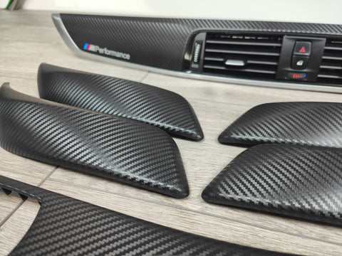 BMW F20 LCI-2 INTERIOR TRIM SET - 3D CARBON / SILVER ACCENT