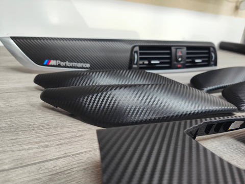 BMW F21 / F22 LCI-2 INTERIOR TRIM SET - 3D CARBON / SILVER ACCENT