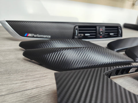 BMW F20 LCI-2 INTERIOR TRIM SET - 3D CARBON / SILVER ACCENT