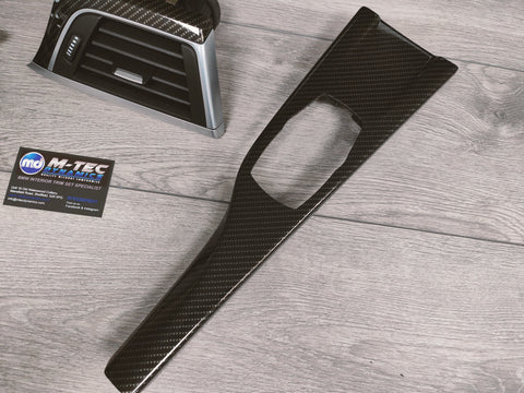 BMW F30 F80 M3 3-SERIES INTERIOR TRIM SET - HIGH GLOSS CARBON / SILVER ACCENT (MTD-HG)