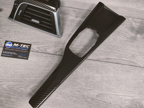 BMW F32 F82 4-SERIES COUPE INTERIOR TRIM SET - HIGH GLOSS CARBON / SILVER ACCENT (MTD-HG)