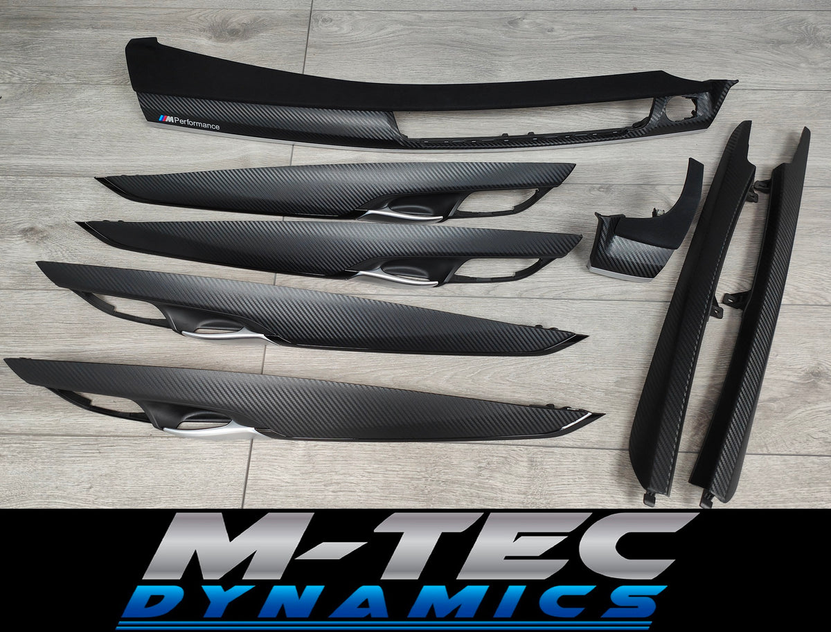 WRAPPING SERVICE - BMW X5 F15 INTERIOR TRIM SET - PERFORMANCE STYLE 3D CARBON / ALCANTARA / GLOSS BLACK ACCENTS