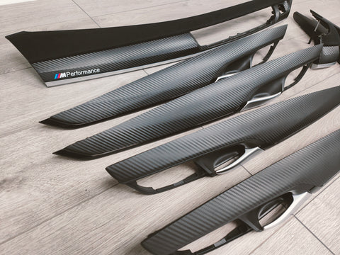 BMW X5 F15 INTERIOR TRIM SET - PERFORMANCE STYLE 3D CARBON / ALCANTARA / GLOSS BLACK ACCENTS