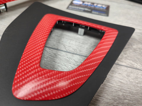 BMW F3X CUSTOM INTERIOR TRIM SET -  RED 4D CARBON / BLACK ACCENT