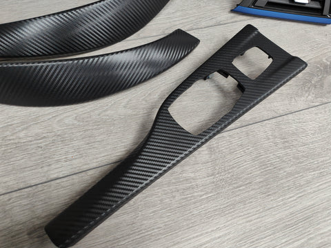 BMW F33 CONVERTIBLE INTERIOR TRIM SET - 3D CARBON / BLUE ACCENT