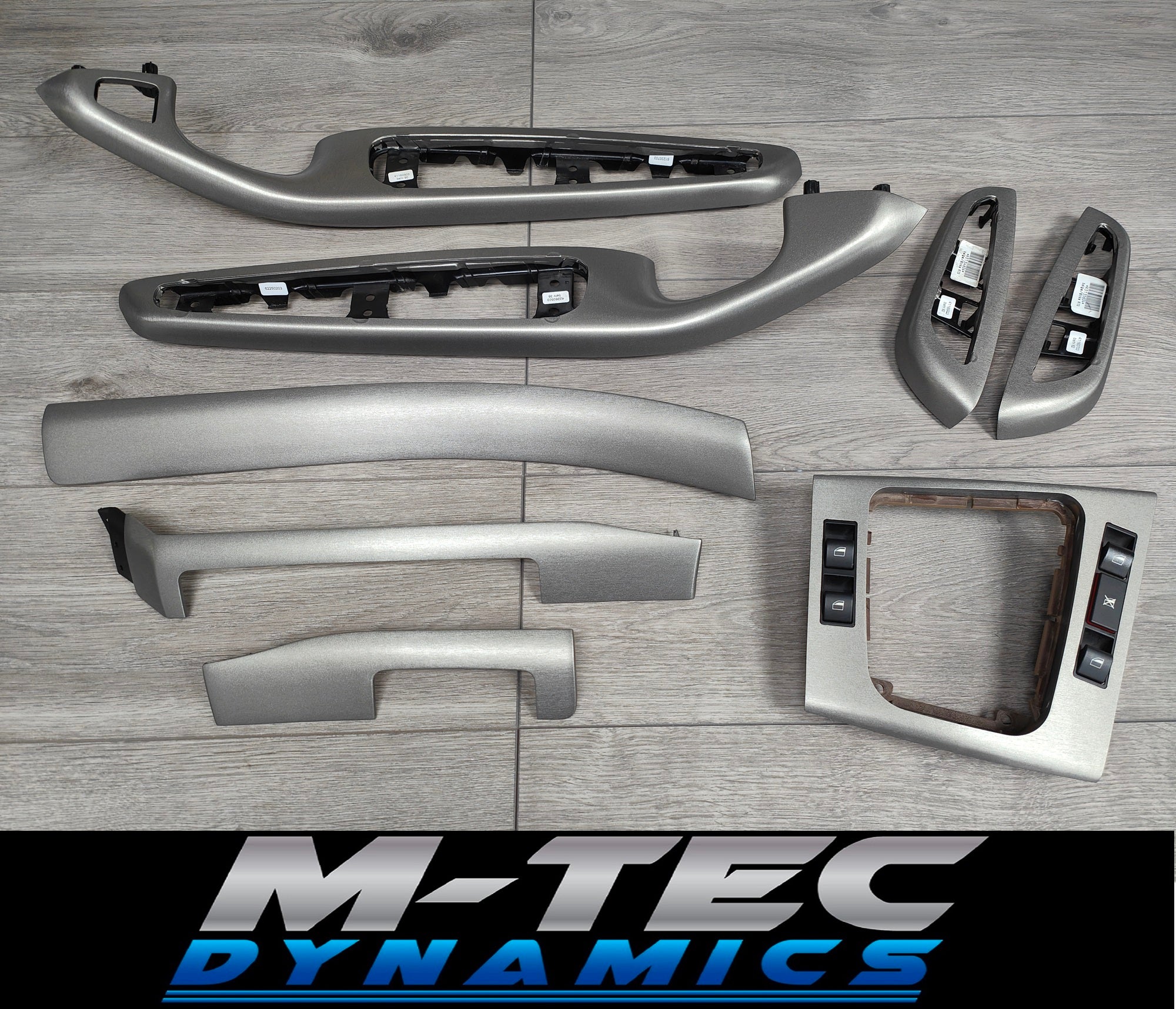 BMW E46 CONVERTIBLE INTERIOR TRIM SET - GREY BRUSHED ALUMINIUM