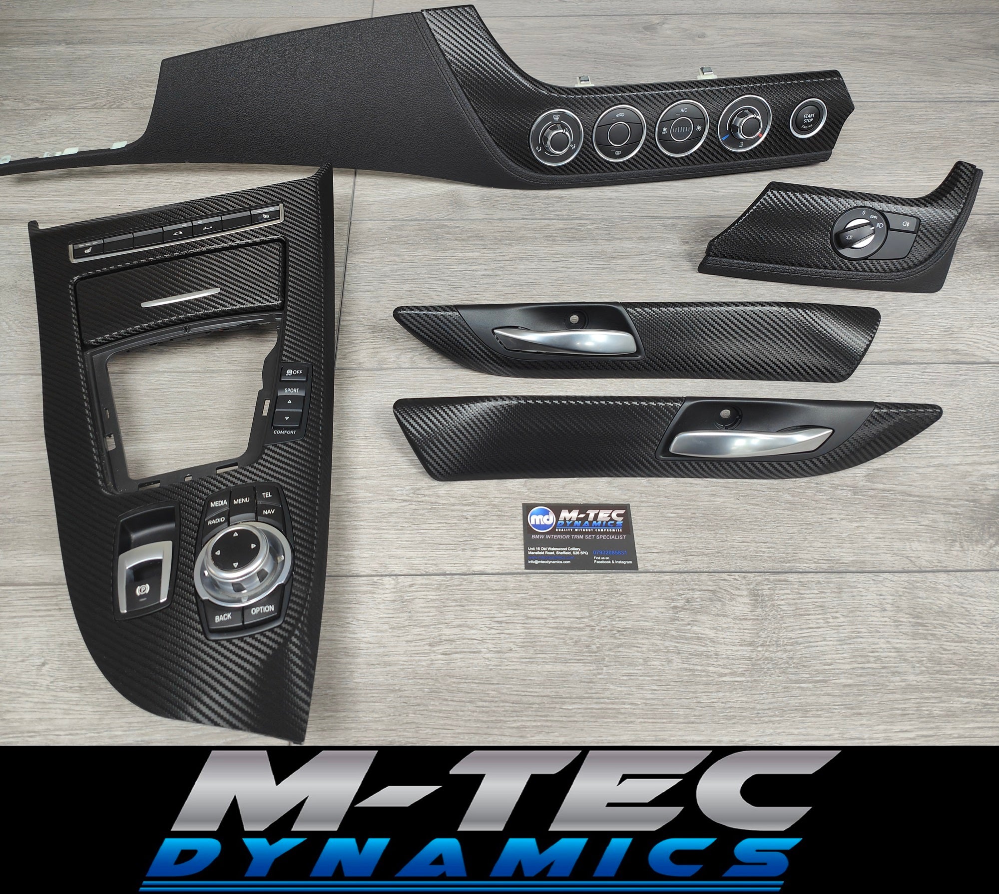 BMW Z4 E89 INTERIOR TRIM SET - TEXTURED PREMIUM BLACK CARBON