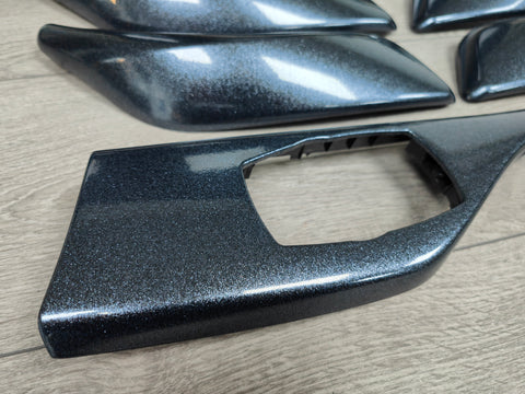 BMW F20 F21 F22 INTERIOR TRIM SET - METALLIC SPARKLE GREY / GLOSS BLACK ACCENT (#4)