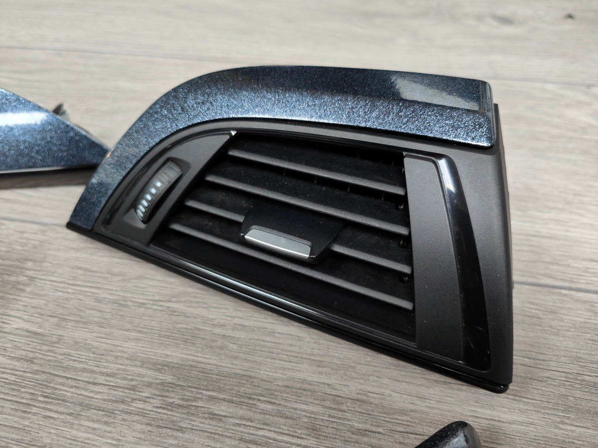 BMW F20 F21 F22 INTERIOR TRIM SET - METALLIC SPARKLE GREY / GLOSS BLACK ACCENT