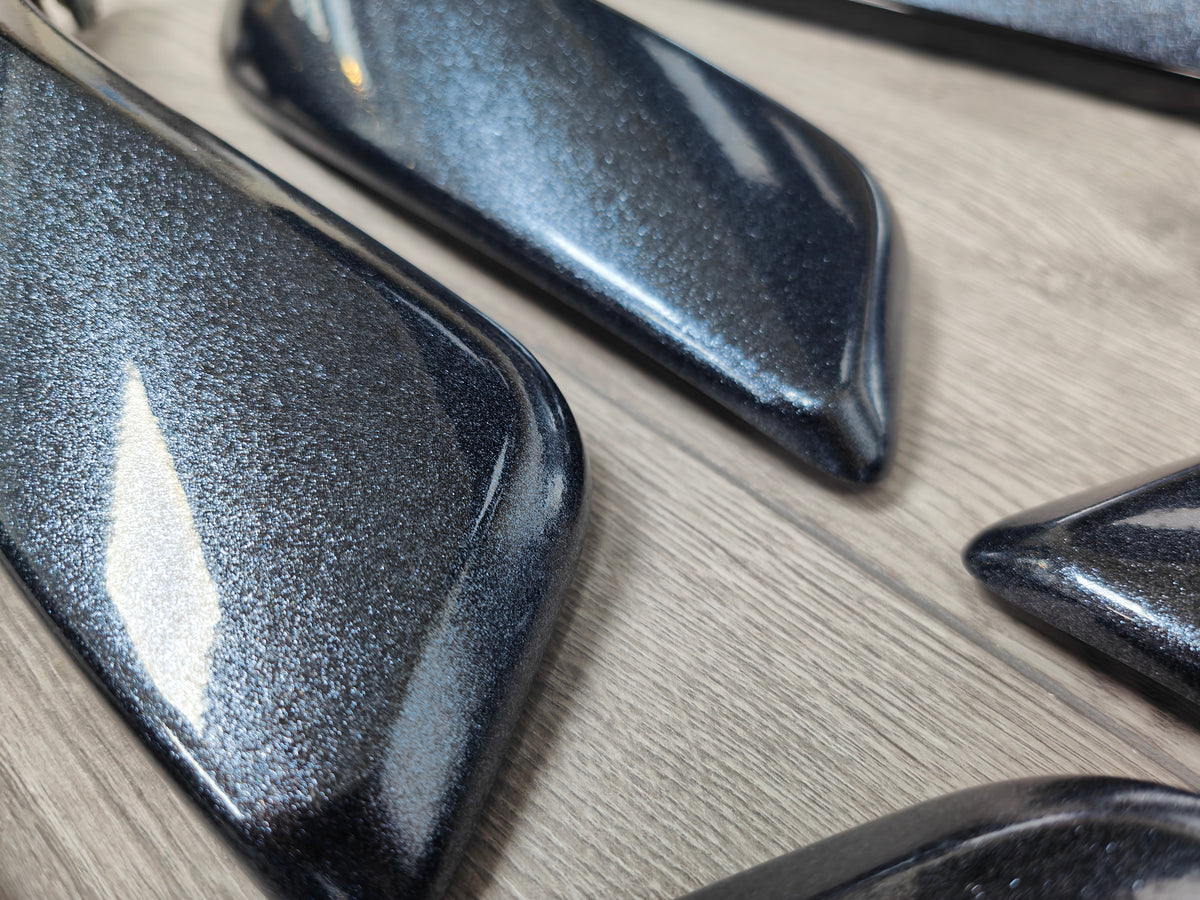 BMW F20 F21 F22 INTERIOR TRIM SET - METALLIC SPARKLE GREY / GLOSS BLACK ACCENT