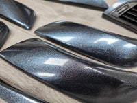 BMW F20 F21 F22 INTERIOR TRIM SET - METALLIC SPARKLE GREY / GLOSS BLACK ACCENT