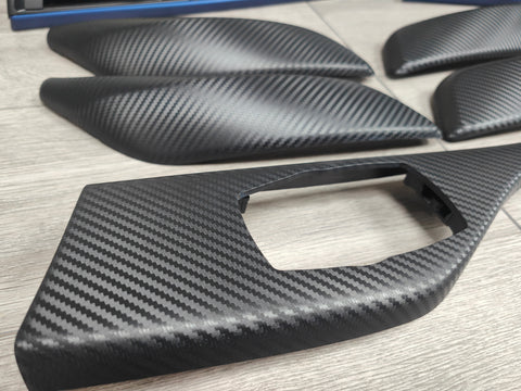 BMW F20 INTERIOR TRIM SET - 3D CARBON / ALCANTARA / BLUE ACCENT