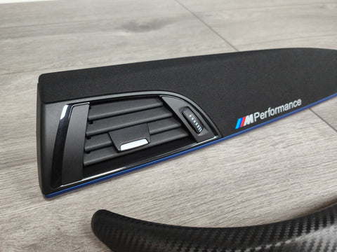 BMW F20 INTERIOR TRIM SET - 3D CARBON / ALCANTARA / BLUE ACCENT