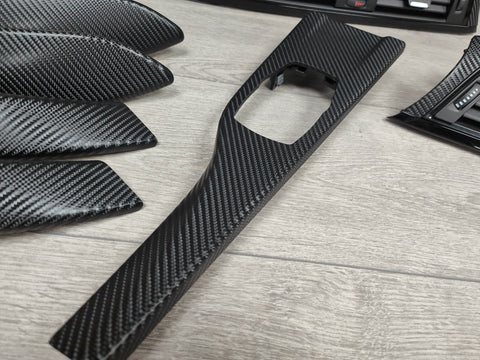 BMW F30 F31 F36 F80 M3 INTERIOR TRIM SET - 4D CARBON / BLACK ACCENT