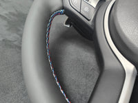*SALE* BMW F-SERIES NAPPA LEATHER TRI-STITCH STEERING WHEEL (COMPLETE) - BMW 5 6 SERIES F10 F11 M5 F06 F12 F13 M6
