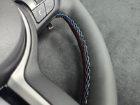 *SALE* BMW F-SERIES NAPPA LEATHER TRI-STITCH STEERING WHEEL (COMPLETE) - BMW 5 6 SERIES F10 F11 M5 F06 F12 F13 M6