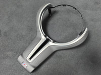BMW F-SERIES ///M LEATHER / SILVER STEERING WHEEL TRIM - M2 M3 M4 M5 M6