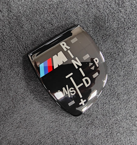 BMW GEAR INSERT BADGE STICKER SHIFTER ///M LOGO F20 F22 F10 F30 F32 F35 X5