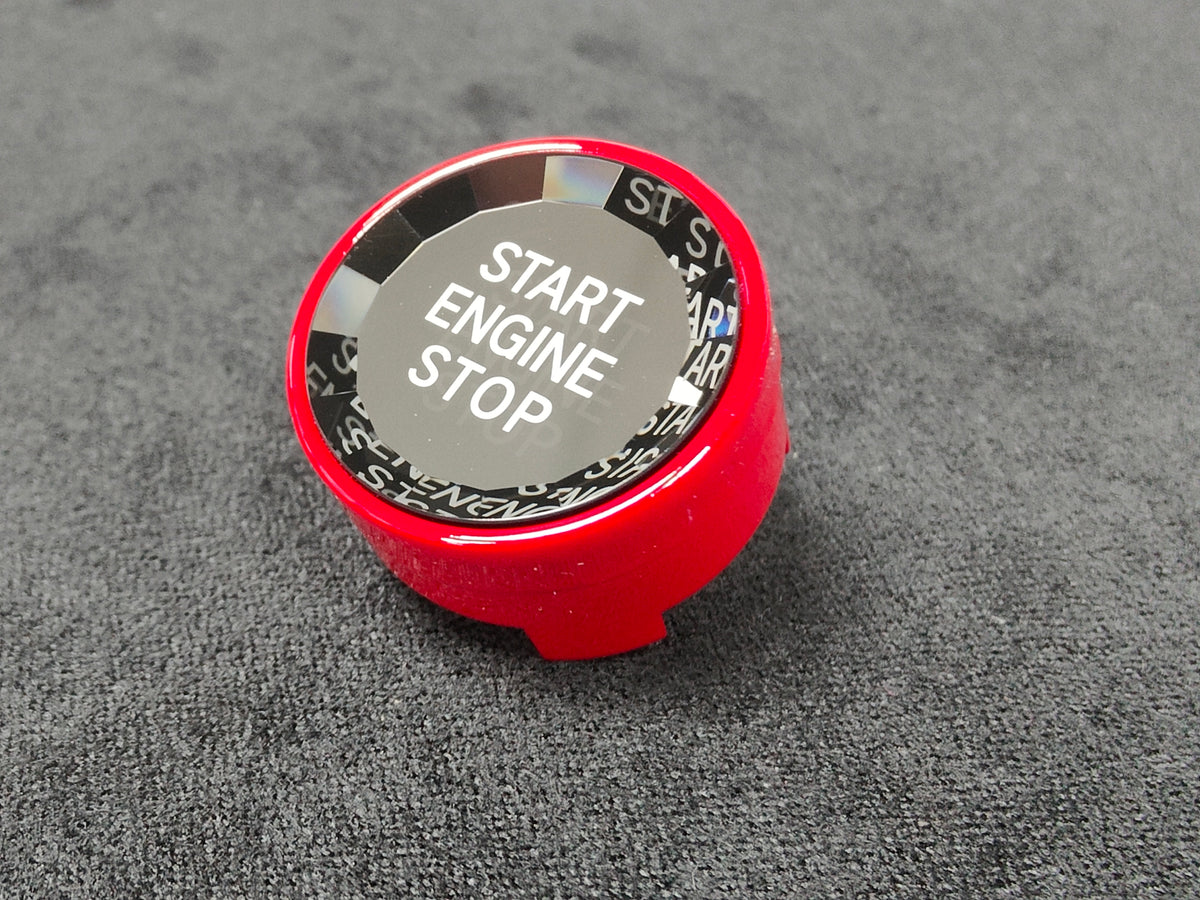 BMW F-SERIES RED (CRYSTAL) ENGINE START BUTTON - 1/2/3/4/5/6 SERIES - F2X F3X F8X M3 M4 M5 M6 F30 F32 F80 F82