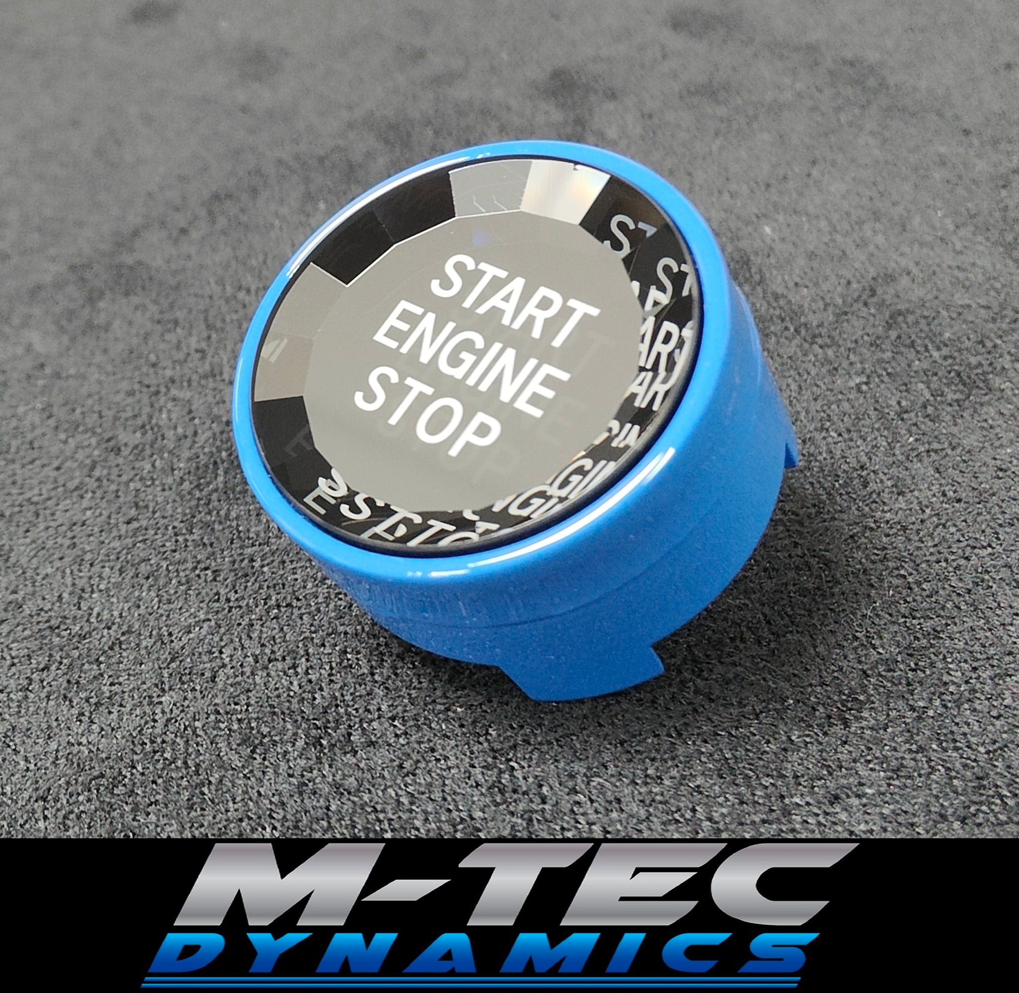 BMW F-SERIES BLUE (CRYSTAL) ENGINE START BUTTON - 1/2/3/4/5/6 SERIES - F2X F3X F8X M3 M4 M5 M6